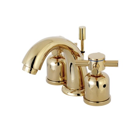 Kingston Brass KB8912DX Concord Widespread Bathroom Faucet, Polished Brass KB8912DX